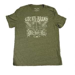 Men’s Lucky Brand Rooted In Rock Roll Eagle Guitar T-Shirt Size M
